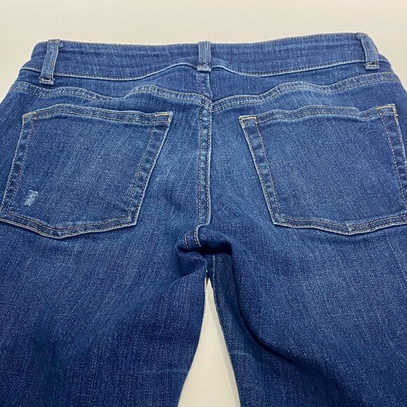 DL1961 Mara Straight Ankle Blue Jeans Size 26P W26 L25 Frayed Raw Hem Distressed - Picture 6 of 12